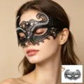 Venetian Masquerade Metal Rhinestone Mask Women Halloween Costume Eye Mask Party Props - Flying Astronaut