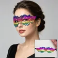 Colorful lace masquerade mask for Halloween party cosplay half face lace eye mask accessory - Ripple (CS-023)