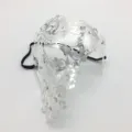 Silberne Metall Maske Maskerade hohle Strass Halbgesicht Maske fuer Halloween Party - Silber