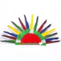 Coiffe de Chef Indien Enfant Plumes Colorées Déguisement Fête Costume Principal - Coloré