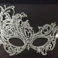 Silver lace masquerade mask for women, half face elegant eye mask for party and Halloween. - Silver Wire without Rhinestones / Silver