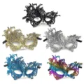 Maschera in pizzo per festa in maschera, mezzo viso, Halloween party costume elegante - Set di 5 Colori