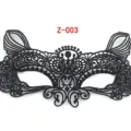 Zwarte kant masquerade masker, sexy kattenoog maskers voor halloween feest vrouwen. - Elf (Z-003)