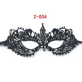 Zwarte kanten masker voor vrouwen, half gezicht sexy oogmasker voor Halloween feest en cosplay. - Klein Puntig (Z-004)