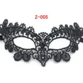 Black lace masquerade mask half face party eye mask sexy Halloween costume accessory - Small Fox (Z-005)