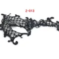 Black lace masquerade mask half face sexy eye mask for women Halloween party costume - One-Eyed (Z-013)