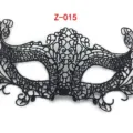 Black lace masquerade mask sexy eye mask for Halloween party costume women festival - Large Fox (Z-015)