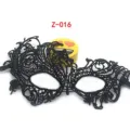 Black lace masquerade mask half face sexy eye mask for Halloween party women supplies. - Phoenix (Z-016)