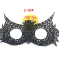 Black lace masquerade mask, sexy half face eye mask for Halloween party women styling. - Large Round Eyes (Z-024)