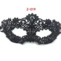 Sexy black lace masquerade mask for women, half face eye mask for Halloween party costume. - Flower Center (Z-019)