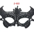 Black lace masquerade half face mask for women sexy party Halloween costume eye mask accessory - Bull Horn (Z-022)