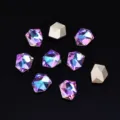 Pink purple crystal rhinestones fancy shape sparkling gems for nail art crafts decoration - Ice Cube / 8x10mm 12 Pieces