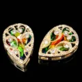 Botones de pedrería de lágrima, accesorios de garras de cobre para coser de cristal. - Multicolor