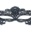 Black lace masquerade mask, sexy half face eye mask for party and Halloween events. - Queen