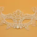 Maschera in pizzo bianco maschera di carnevale elegante per donne festa Halloween - Bianco
