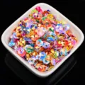 6mm colorful plum blossom cupped sequins for DIY craft, sewing garments, wedding dress decor. - 20g/Pack (Approx. 1200 Pieces) / Multicolor