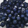 Dark blue acrylic double layer faceted beads DIY kids craft handmade jewelry making 100pcs - 8mm 100 Pieces/Pack / Black