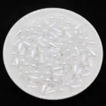 Witte druppel nepparels losse kralen voor DIY sieraden maken en haaraccessoires 6x10mm - Puur wit