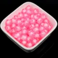 Pink faceted acrylic square beads for DIY kids handmade jewelry and tissue box decoration parts. - 8mm 100 Pieces/Pack / Pink