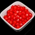 Red acrylic square beads variant for DIY handmade craft, vibrant color and multi-faceted design. - 8mm 100 Pieces/Pack / Bright Red