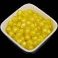 Yellow acrylic square beads transparent bead-in-bead for DIY handmade jewelry crafts 100pcs - Light Yellow