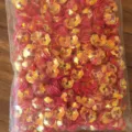 6mm plum blossom sequins loose beads holographic red DIY craft garment accessories clothing supply - 20g/Pack (Approx. 1200 Pieces) / Rose Red