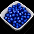 Blue acrylic faceted square beads for DIY jewelry making, crafting, and handmade beading projects. - Dark Blue