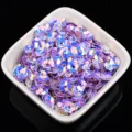 Purple flower sequins with center hole, ideal for DIY sewing crafts, garments and handmade decor. - 20g/Pack (Approx. 1200 Pieces) / Light Purple