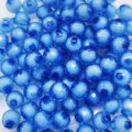 Blue acrylic loose beads for DIY jewelry making, handmade beading, and crafts accessories. - #8 Light Blue