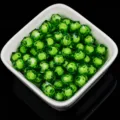 Green acrylic faceted square beads, 100pcs DIY handmade beaded material for crafts. - Dark Green