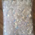 6mm white iridescent flower sequins bulk pack for DIY crafts sewing apparel garment decor accessories. - 20g/Pack (Approx. 1200 Pieces) / Clear White