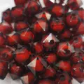 Red black acrylic faceted beads variant for DIY handmade crafts and children beading projects. - Dark Coffee