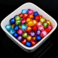 Colorful acrylic square bead-in-bead DIY handmade beading material craft supplies. - Multicolor