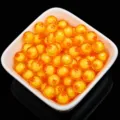 Yellow acrylic faceted double beads, transparent loose beads for handmade jewelry DIY design. - Golden Yellow