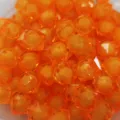 Acrylic square beads inside beads, orange transparent DIY craft handmade jewelry making part. - Orange Red