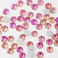 Colorful flatback glass rhinestones for nail art DIY phone case decoration small pack - Gold Thread Rose Red
