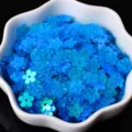 Lentejuelas de flores azules para arte de uñas manualidades y decoración de maquillaje facial - Azul Profundo