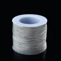 Cordón trenzado plateado para joyería, hilo de nudo chino, bobina de manualidades DIY. - Gris
