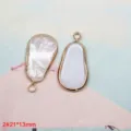 Rimorchio a goccia bordato in rame accessorio gioielli diy moda fascino set design unico - 2# Goccia d'Acqua Bianco Iridescente (21x13mm)