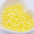 Yellow AB color changing loose beads for DIY handmade bracelets and necklaces jewelry accessories. - 6mm, 300 Pcs / Lemon Yellow AB