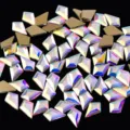 Diamantes de imitación de cristal AB en forma de cometa para decoración de uñas. - Blanco AB