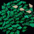 Strass para uñas asimétricos verdes cristales de vidrio espalda plana para decoración. - Verde pavo real