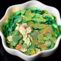 Irisierende Muschel Pailletten Fischschuppe DIY Basteln Schleim Zubehör Kleidung. - 20g Packung / Dunkelgrün