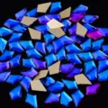 Estrás para uñas de vidrio azul violeta forma elegante espalda plana cristales manicura 20p - Azul