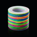 Bobina de cordón de nailon neón multicolor para nudos chinos y tejido de joyería artesanal. - Arcoíris