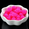 12mm ABS cuentas redondas de perlas de colores DIY slime amuletos perlas imitación art - 20 Piezas/Paquete / Rojo Rosa Oscuro