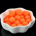 12mm cuentas naranja imitacion cuentas bayberry diy slime abalorios manualidades cuentas - 20 Piezas/Paquete / Naranja