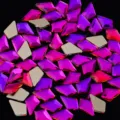 Strass de uñas irregular morado 6x10mm gemas de cristal de vidrio plano para nail art - Púrpura