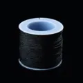 Carrete de hilo de jade de nailon negro para nudos chinos, fabricacion de joyas DIY y artesania. - Negro