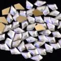 Strass de arte de uñas parte posterior plana vidrio cristales fantasía 6x10mm 20pcs decoración - Rayo de Luna